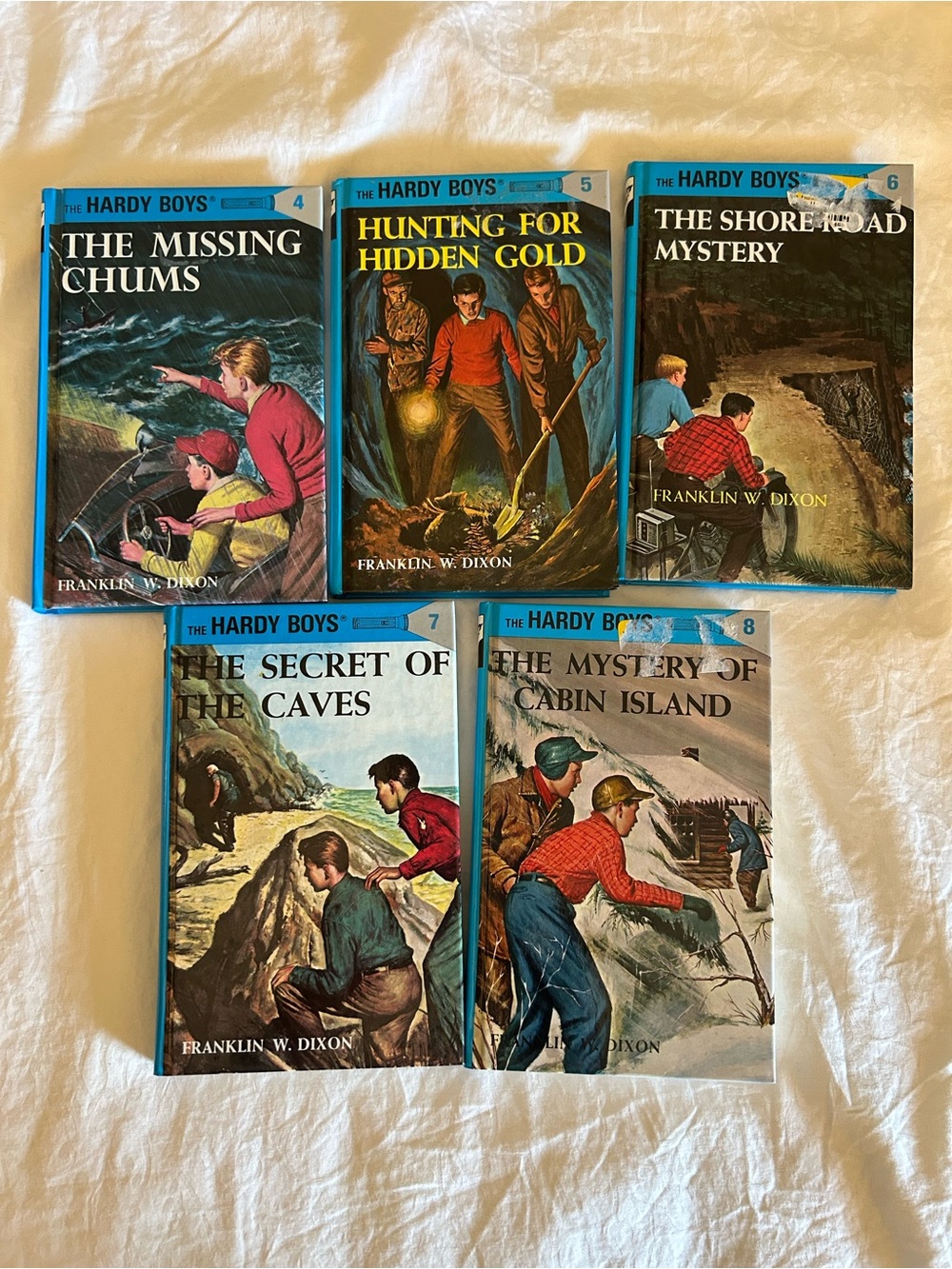 Set of 5 The Hardy Boys Hardcover Mystery Books volume 4-8